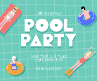 Exciting Pool Party Facebook Post Design