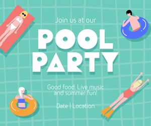 Exciting Pool Party Facebook post Image Preview