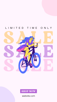 Pedal Your Way Sale Facebook Story Design