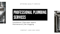 Minimalist Plumbing Service Facebook event cover Image Preview