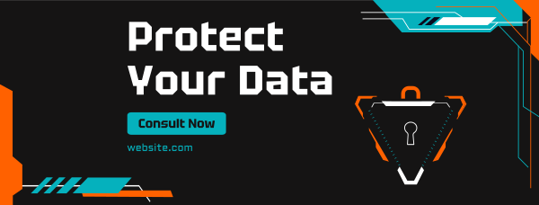 Protect Your Data Facebook Cover Design Image Preview