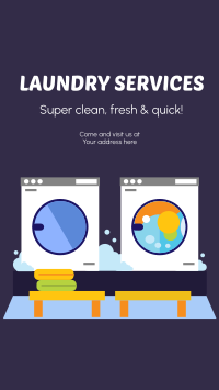 Laundry Services Facebook Story Design