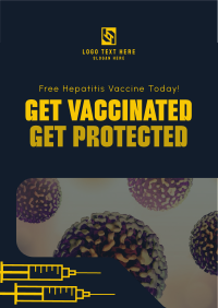 Simple Hepatitis Vaccine Awareness Poster Image Preview