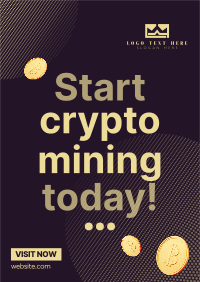 Crypto Coins Poster Design