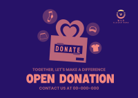 Charity Donation Postcard Design