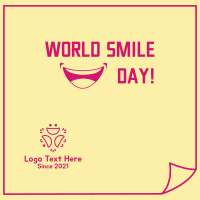 World Smile Day Sticky Note Instagram post Image Preview