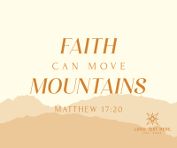 Faith Move Mountains Facebook Post Design