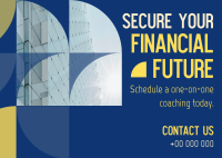 Financial Future Security Postcard Design