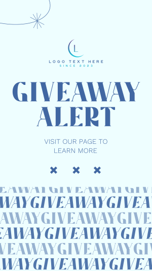Giveaway Alert Instagram story Image Preview