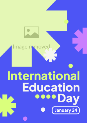Quirky Playful Education Day Poster Image Preview