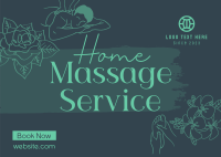 Home Massage Service Postcard Image Preview