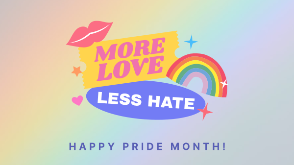 More Love, Less Hate Facebook Event Cover Design