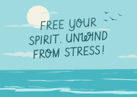 Unwind From Stress Postcard Image Preview