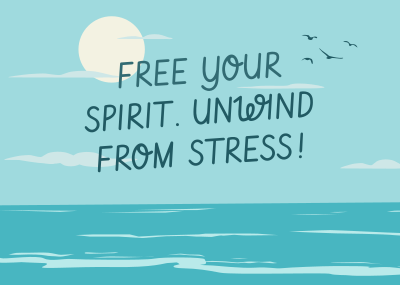 Unwind From Stress Postcard Image Preview