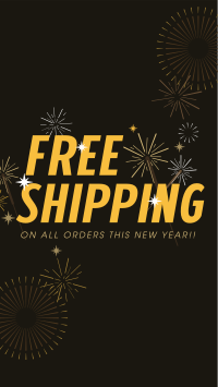 Free Shipping Sparkles Facebook Story Design