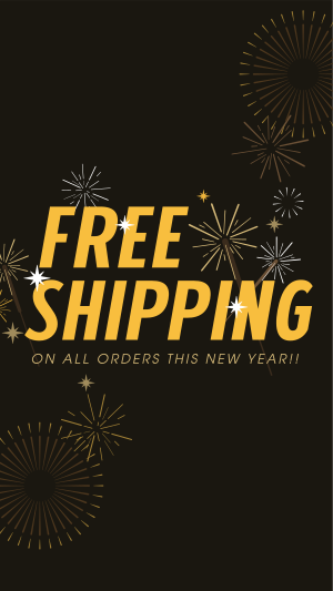 Free Shipping Sparkles Facebook story Image Preview