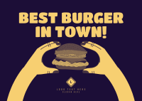 B1T1 Burgers Postcard Design