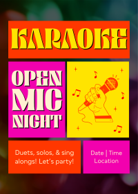 Karaoke Open Mic Poster Image Preview