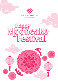Happy Mooncake Festival Flyer Design