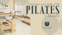 Minimalist Pilates Classes Facebook Event Cover Image Preview