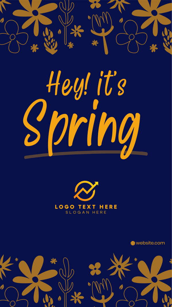 Hey It's Spring Facebook Story Design Image Preview