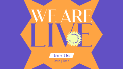 We Are Live Facebook event cover Image Preview