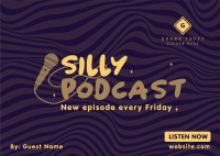 Silly Podcast Postcard Design
