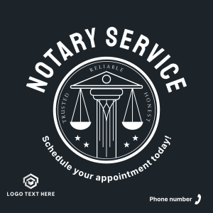 Notary Seal Instagram post Image Preview