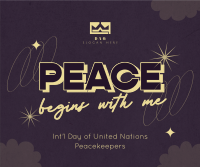United Nations Peace Begins Facebook Post Design