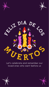 Candles for Dia De los Muertos Instagram reel Image Preview