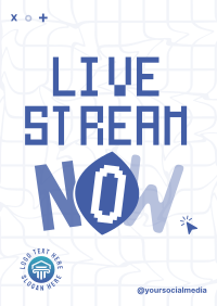Live Stream Waves Poster Design