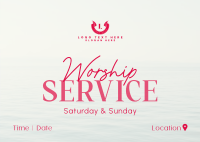Another Day To Worship Postcard Design