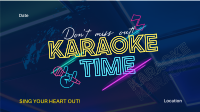 Join Karaoke Time Facebook Event Cover Design