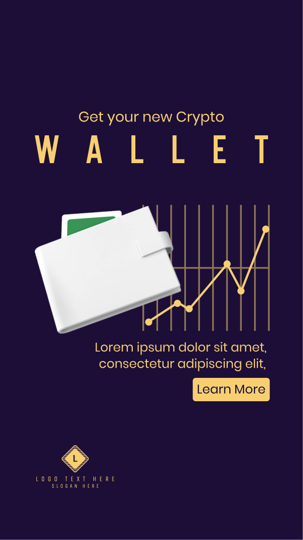 Get Crypto Wallet  Facebook Story Design