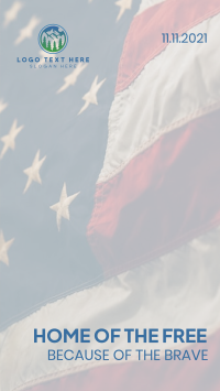 America Veteran Flag Facebook Story Design