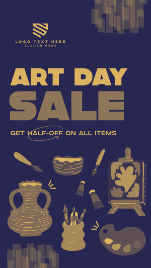 Art Materials Sale Facebook story Image Preview