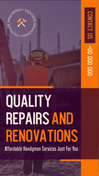 Quality Repairs and Renovations TikTok Video Design