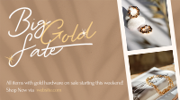 Big Gold Sale Facebook Event Cover Design