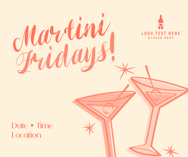 Friday Night Martini Facebook Post Design Image Preview