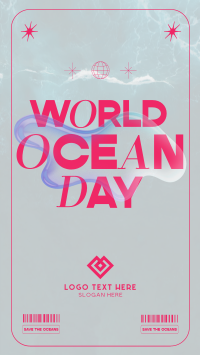 Y2K Ocean Day Instagram story Image Preview
