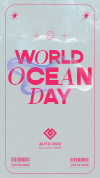 Y2K Ocean Day Instagram story Image Preview