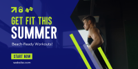 Get Fit This Summer Twitter Post Design