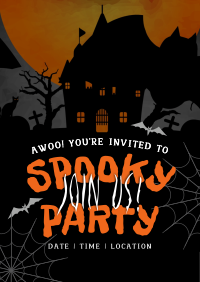 Haunted House Party Flyer Design