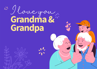 Grandparents Day Letter Postcard Image Preview