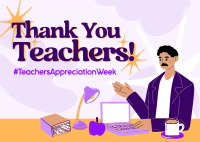 Teacher Appreciation Week Postcard Design