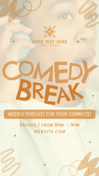 Comedy Break Podcast Instagram Story Design