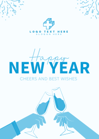 Cheers To New Year Flyer Image Preview