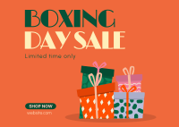 Boxing Day Clearance Sale Postcard Design