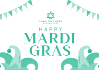 Mardi Gras Celebration Postcard Design