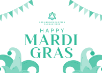 Mardi Gras Celebration Postcard Image Preview
